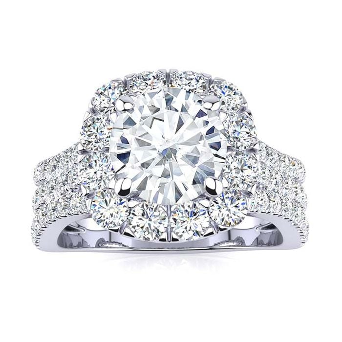 14K WHITE GOLD LAB GROWN DIAMOND RING