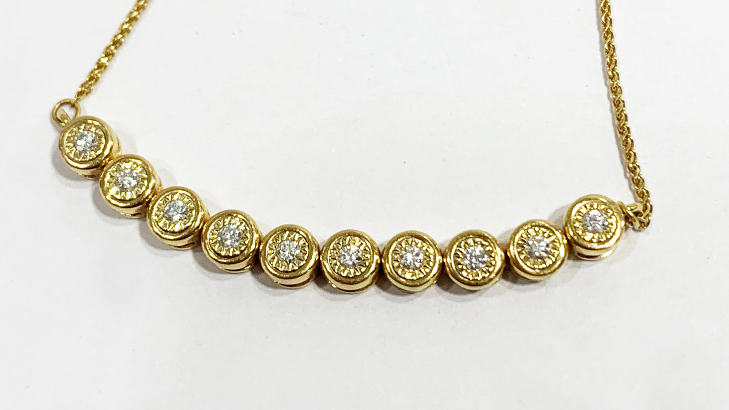14k Yellow Gold Adjustable Diamond Bracelet