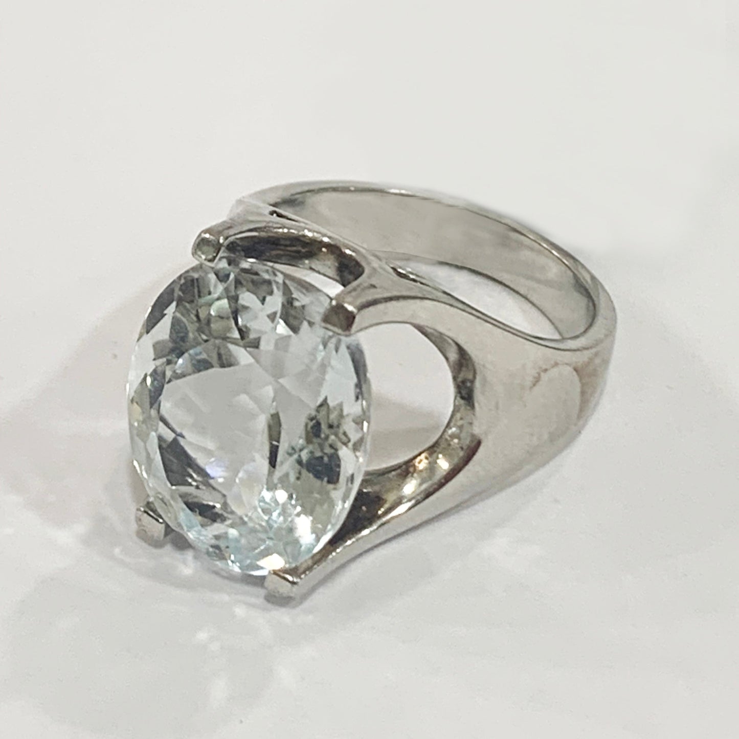 Sterling Silver Aquamarine Ring