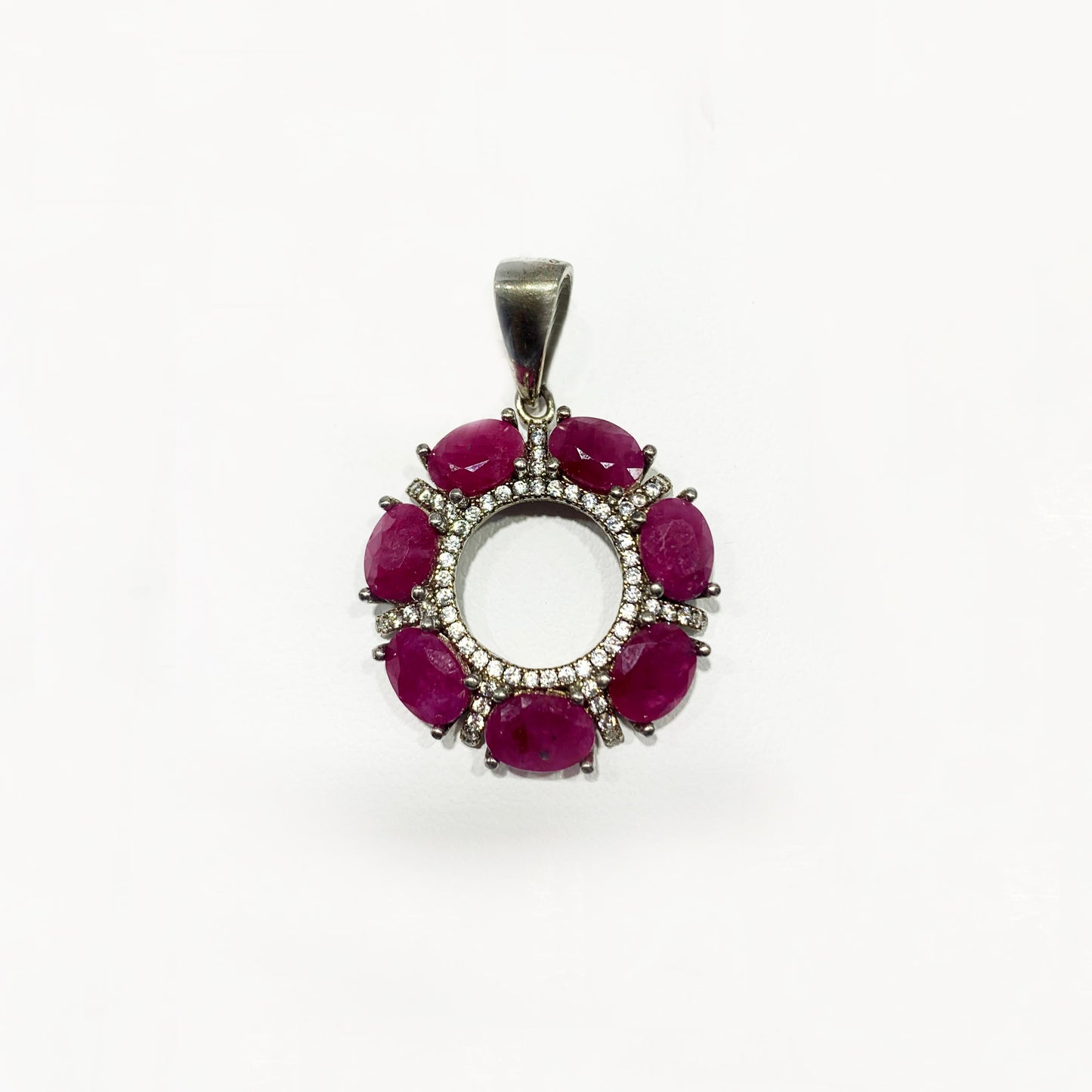 Sterling Silver Ruby Pendant