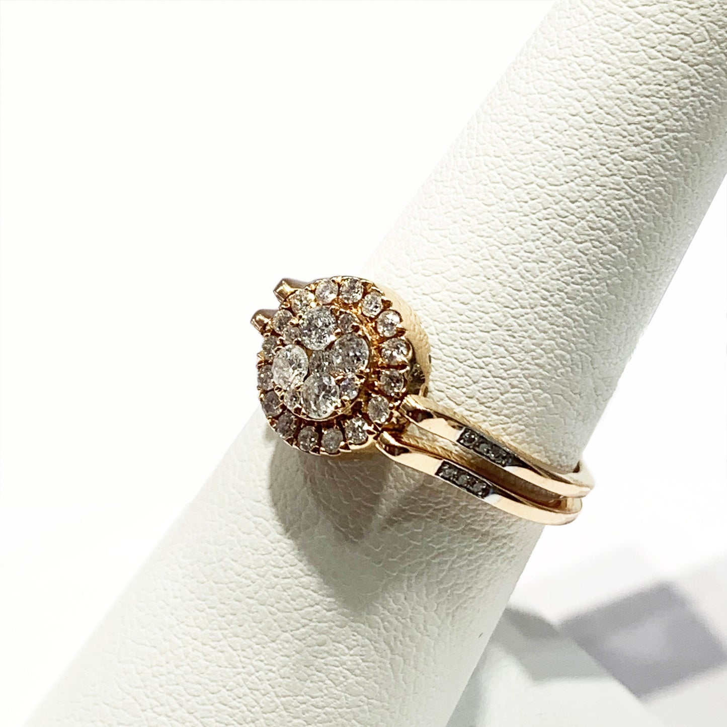 14k Rose Gold Brown & White Diamond Flip Ring