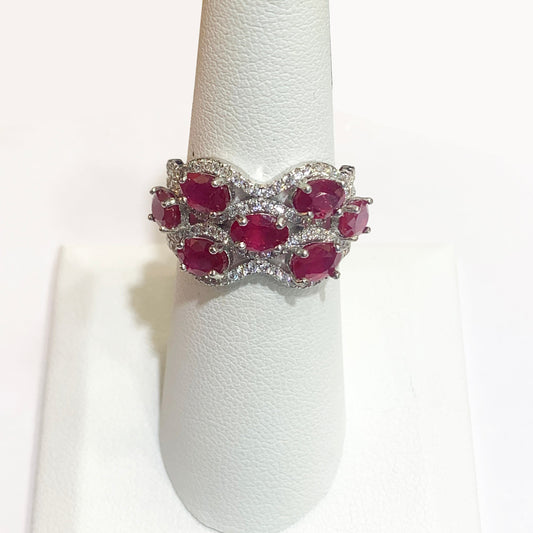 Sterling Silver Ruby Ring