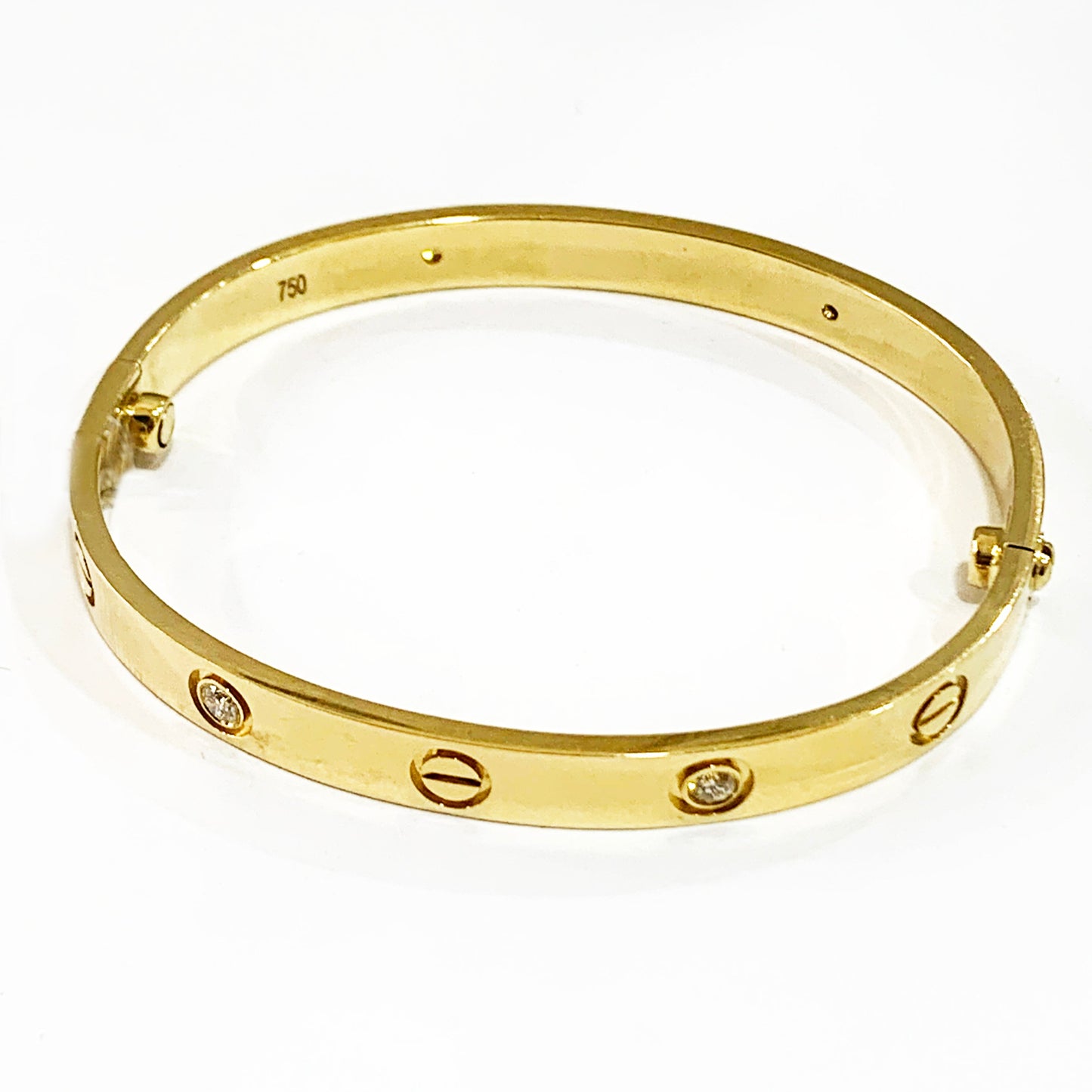 18k Yellow Gold Diamond Bangle