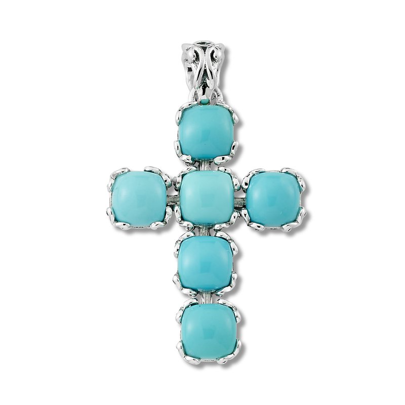 Glow Cross Pendant- Turquoise