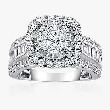 14K WHITE GOLD LAB GROWN DIAMOND RING