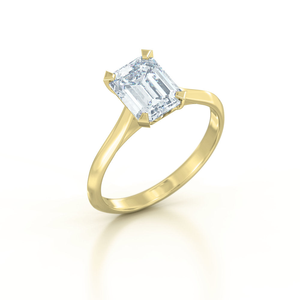 14K YELLOW GOLD LAB GROWN DIAMOND RING