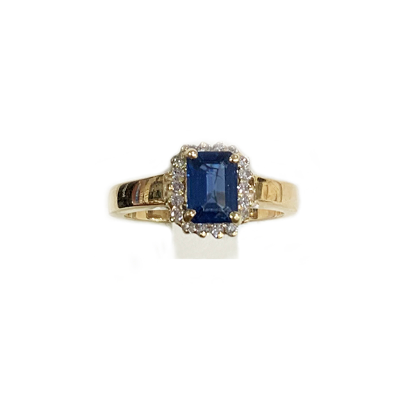 14k Yellow Gold Sapphire Ring
