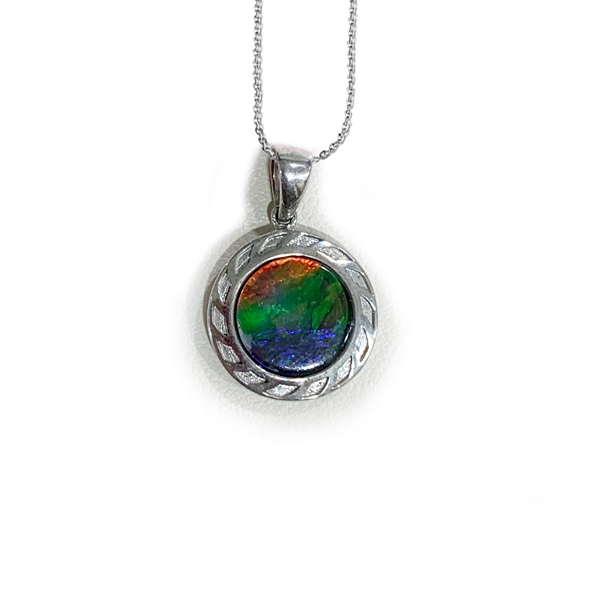Sterling Silver Ammolite Pendant