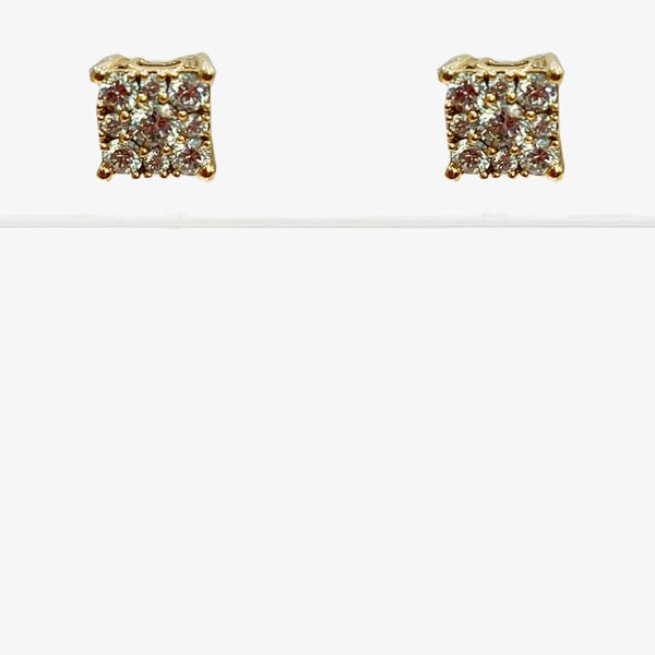 14k Yellow Gold Diamond Earrings