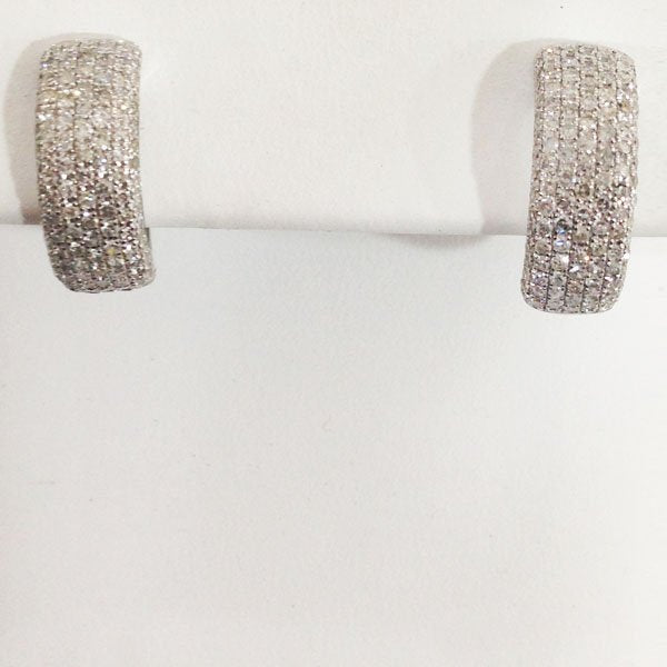 14k White Gold Diamond Earrings