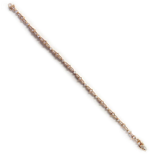 14k Rose Gold Diamond Bracelet