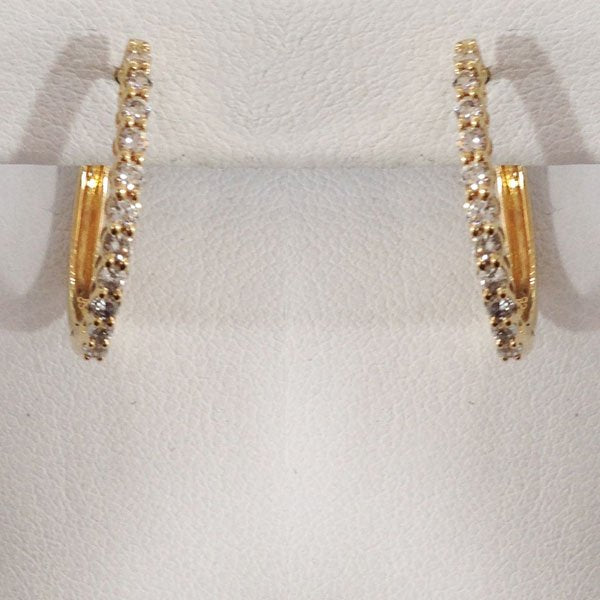 14k Yellow Gold Diamond Earrings