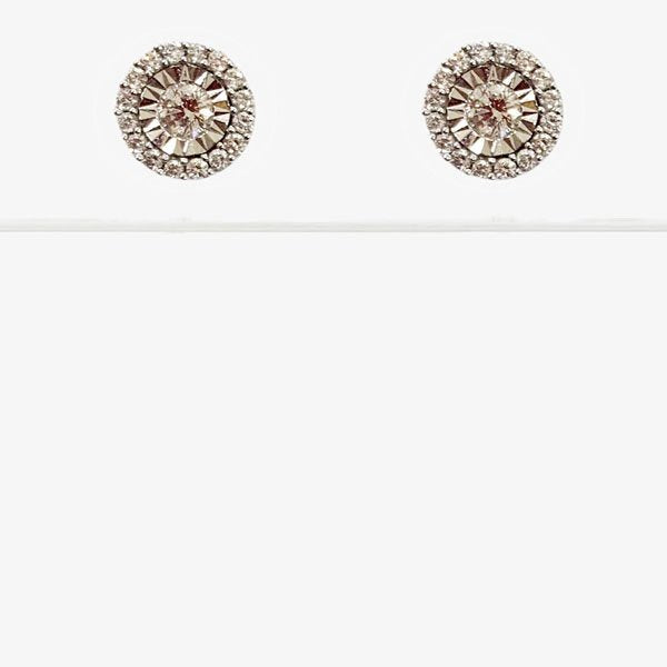 14k White Gold Diamond Earrings