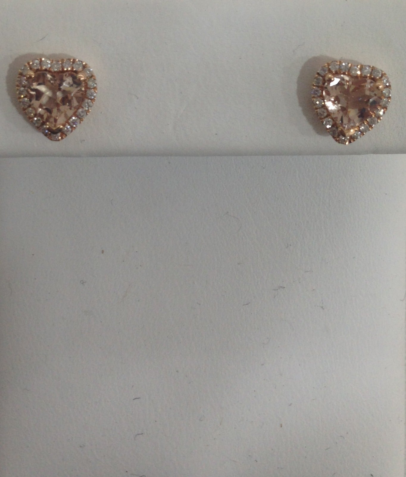 14k Rose Gold Morganite Earrings