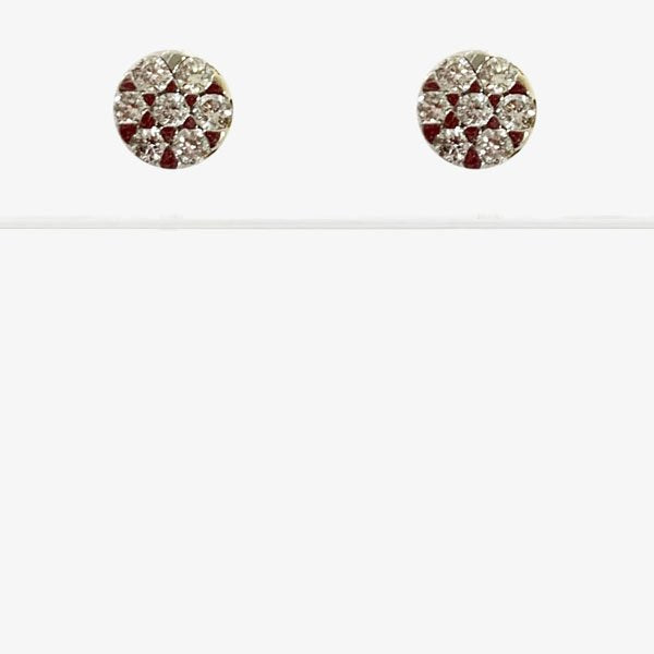 14k White Gold Diamond Earrings