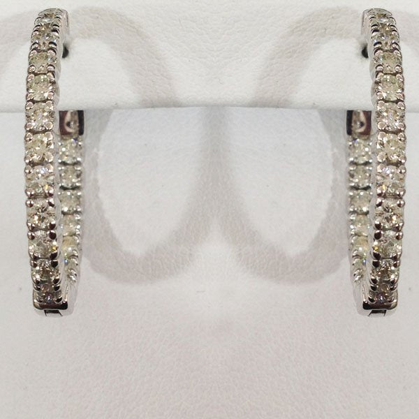 14k White Gold Diamond Earrings
