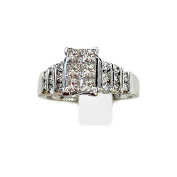 14k White Gold Diamond Ring