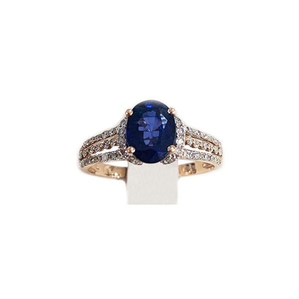 14k Yellow Gold Sapphire Ring