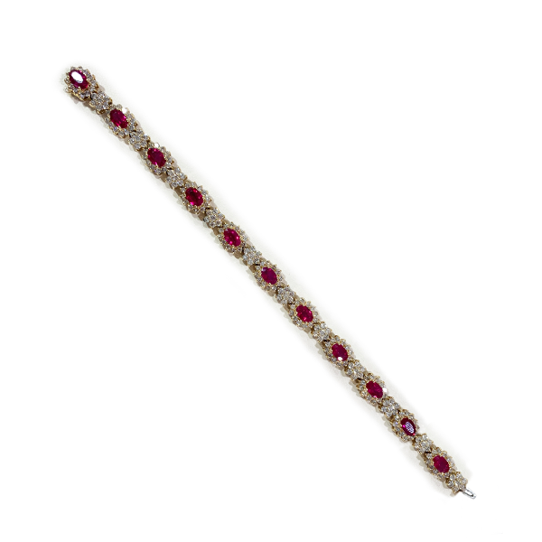 14k Yellow Gold Ruby Bracelet