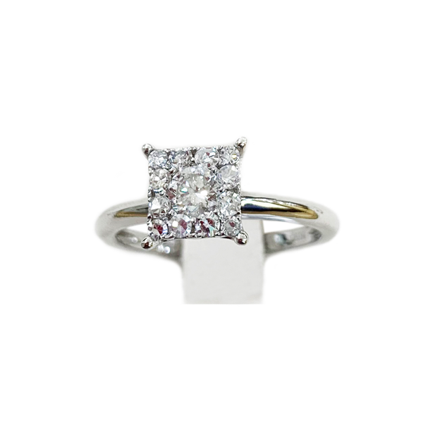 14k White Gold Diamond Ring
