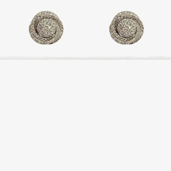 14k White Gold Diamond Earrings