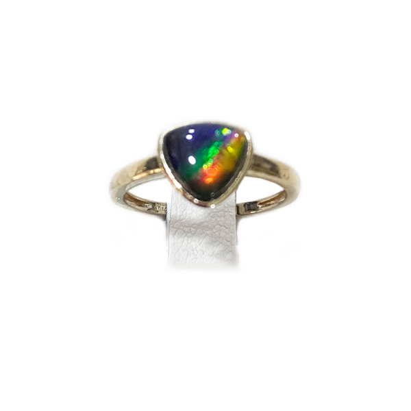Sterling Silver Ammolite Ring