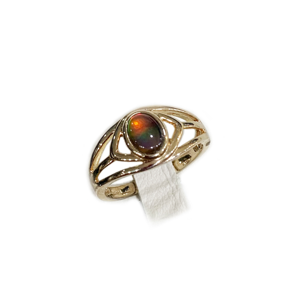 Sterling Silver Ammolite Ring