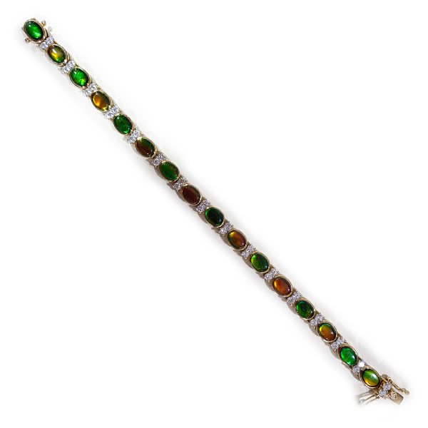 Sterling Silver Ammolite Bracelet