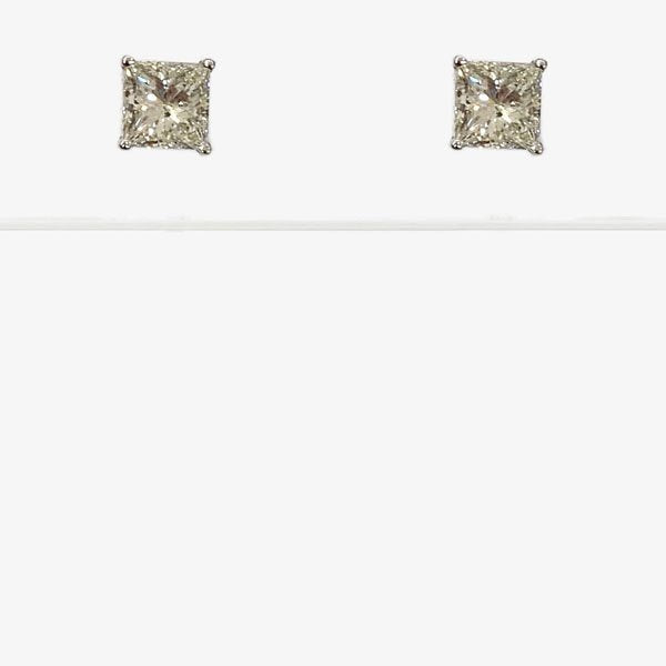 14k White Gold Diamond Earrings