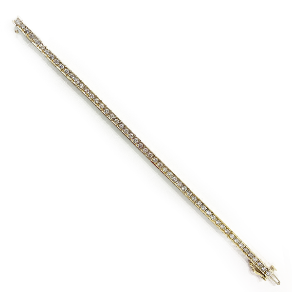 14k Yellow Gold Diamond Bracelet