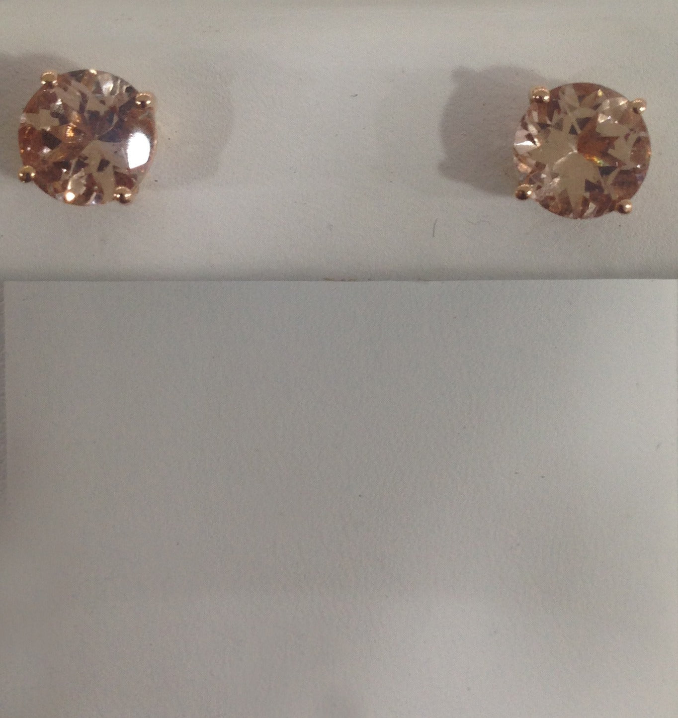 14k Rose Gold Morganite Earrings