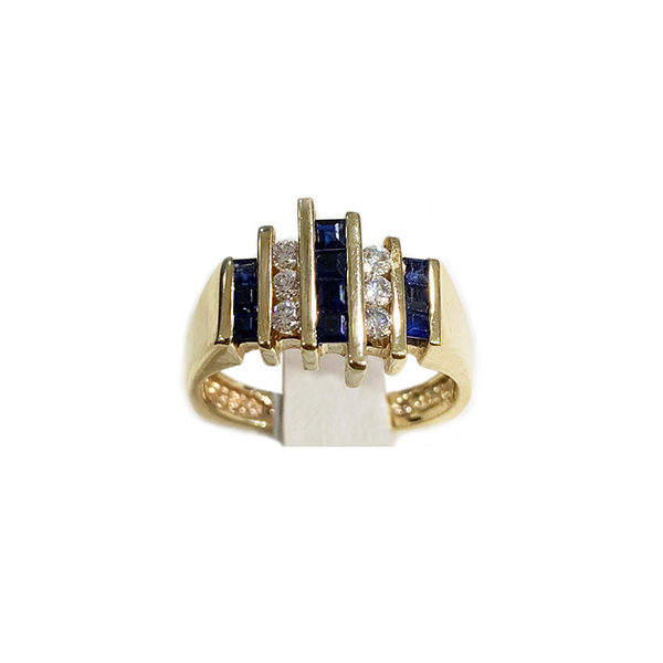 14k Yellow Gold Sapphire Ring