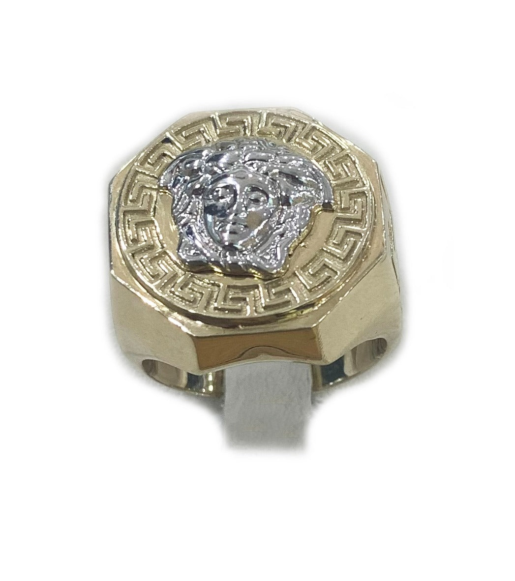 14k 2 Tone Mens Ring