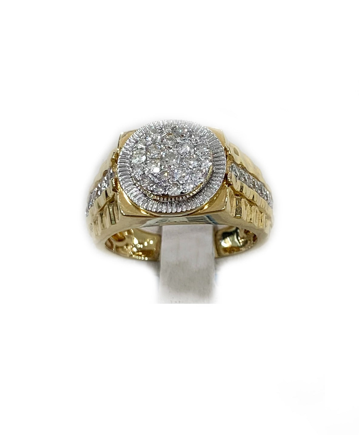 14k 2 Tone Mens Diamond Ring
