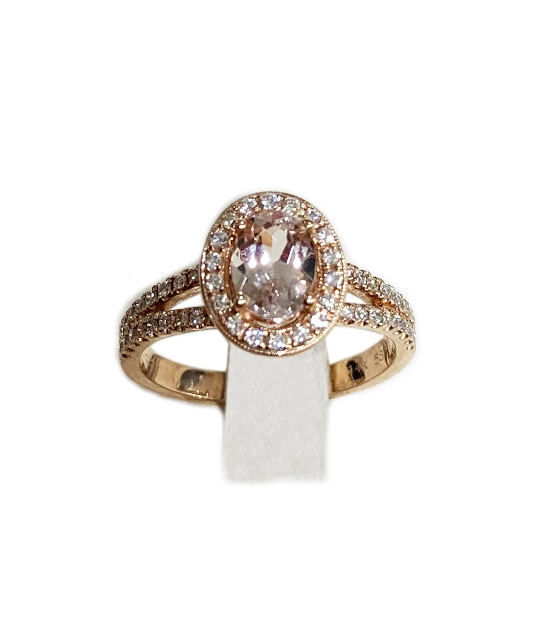 14k Rose Gold Morganite Ring