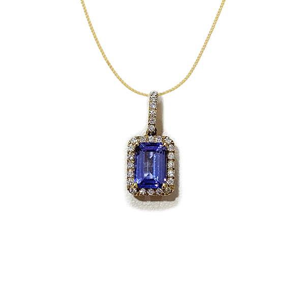 18k Yellow Gold Tanzanite Pendant