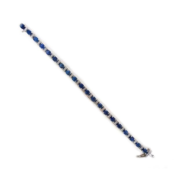 14k White Gold Sapphire Bracelet