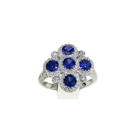 14k White Gold Sapphire Ring