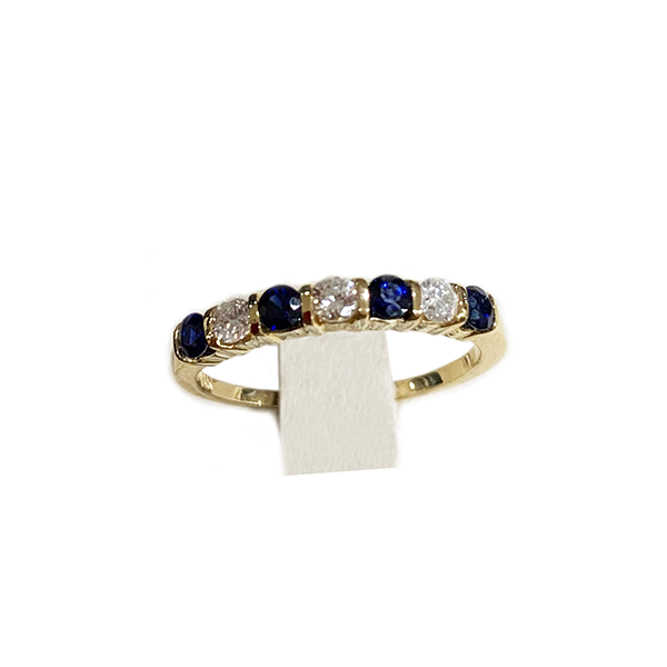 14k Yellow Gold Sapphire Band