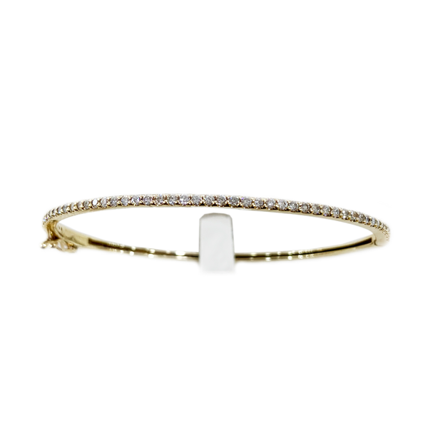 14k Yellow Gold Diamond Bangle