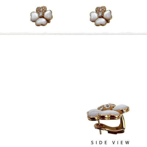 14k Rose Gold Diamond Earrings