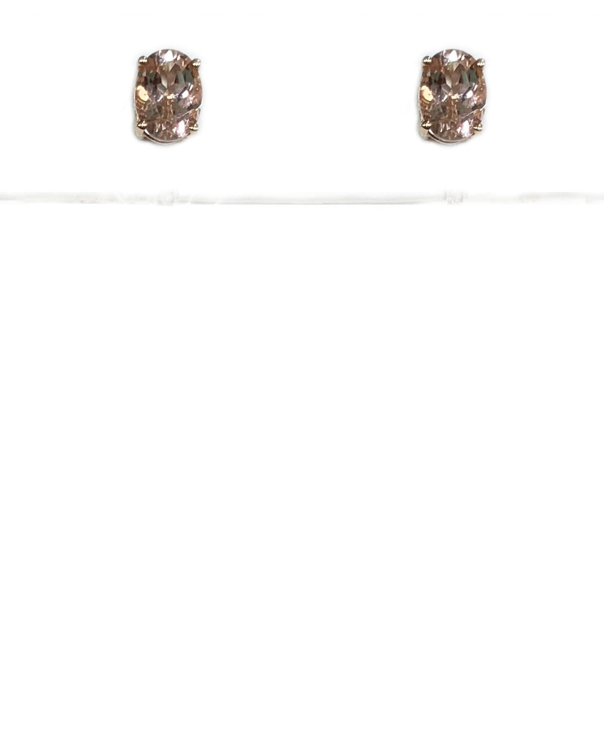 14k Rose Gold Morganite Earrings