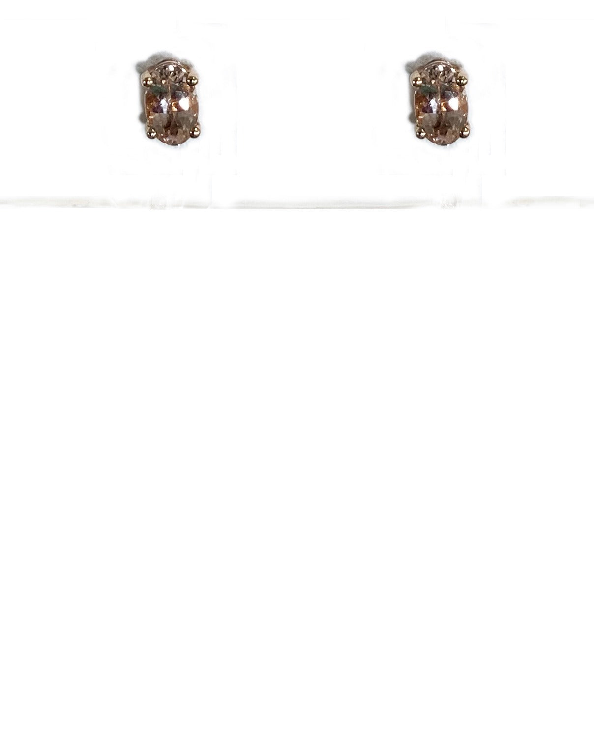 14k Rose Gold Morganite Earrings