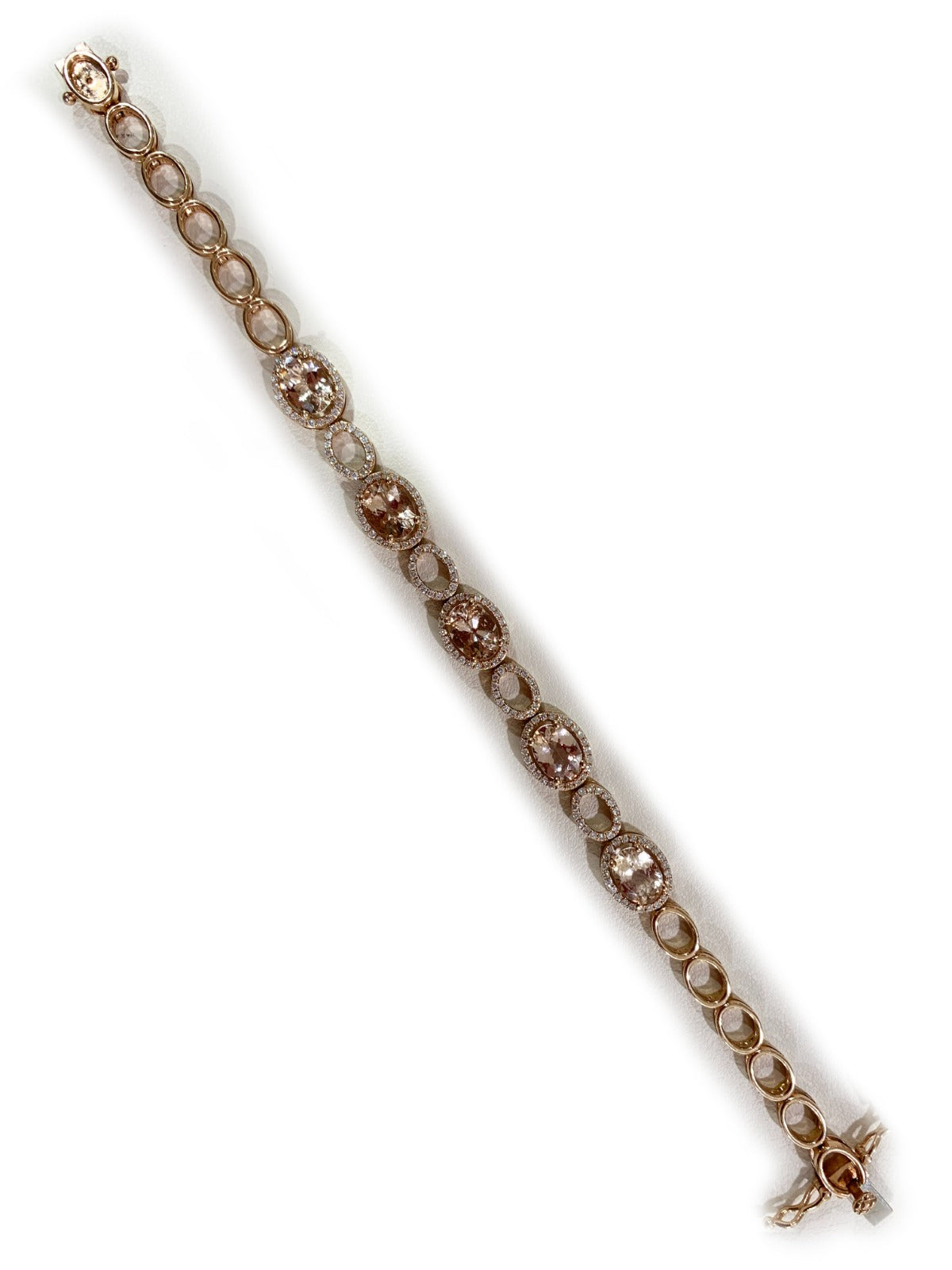 14k Rose Gold Morganite Bracelet