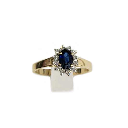 14k Yellow Gold Sapphire Ring