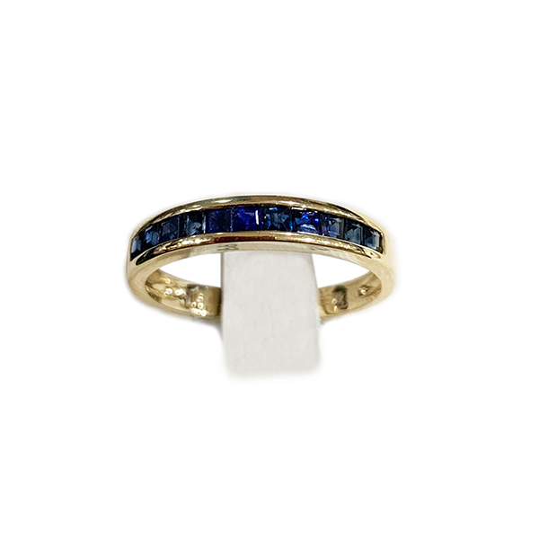 14k Yellow Gold Sapphire Band