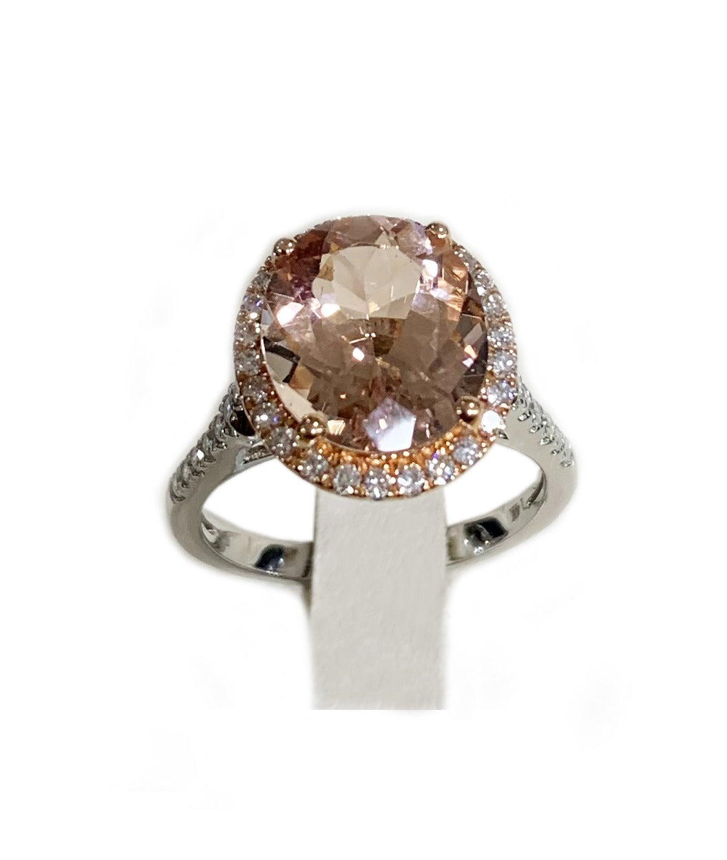 14k 2 Tone Morganite Ring