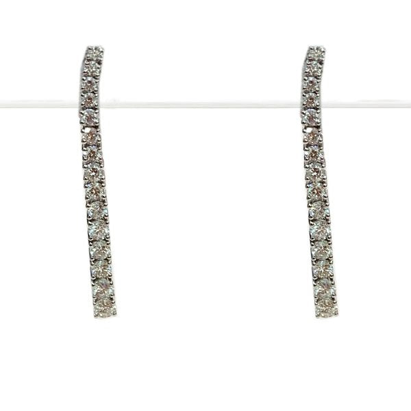 18k White Gold Diamond Earrings
