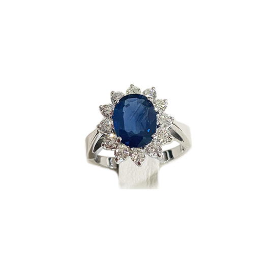 14k White Gold Sapphire Ring