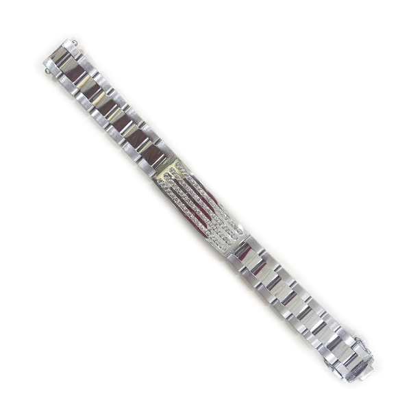 14k White Gold Mens Diamond Bracelet